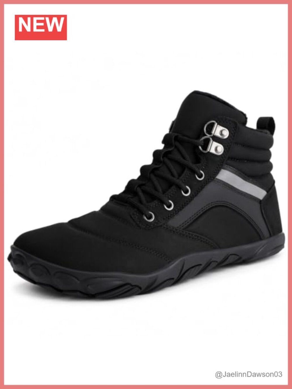 Winter Barefoot Boots Warm Wide Toe Box Zero Drop Water Resistant Ankle Booties